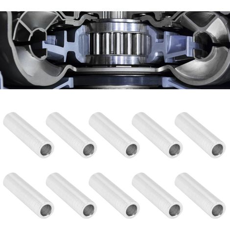 Dix joints en aluminium Φ6mm, 3502-0006-0240, 24mm de longueur. (1/5)