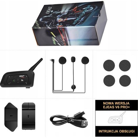 Intercom moto EJEAS V6 PRO+ nouvelle version 2024 1200M