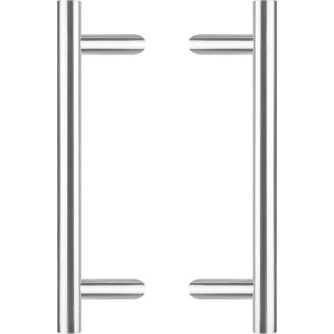 Poignées de porte en forme de T Gripon 50cm la paire en acier inoxydable coudé - 0035.432922 (1/2)
