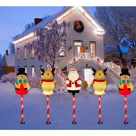 Solar Christmas lights, outdoor Christmas decorations, solar candy Christmas lights, waterproof solar garden lights