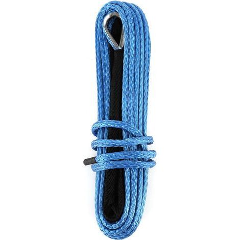 Treuil Corde 15m Cble 7700lbs Nylon Remorque Récupération Sangle de Remorquage pour SUV ATV UTV TrunkBlue (1/5)