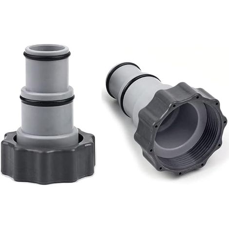 Lot de 2 adaptateurs de piscine A pour piscine  - Avec filetage intérieur à visser - Kit de raccordement - Adaptateur de tuyau 32-38 mm - Pour pompes - Accessoires de piscine (1/5)