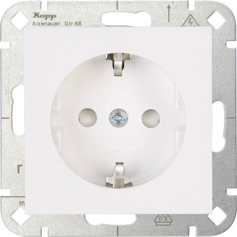 Kopp 1 parte Frutto Presa schuko HK 07 Bianco puro 940029009 1 pz. (1/2)