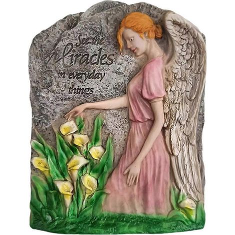 Idyllisches Blumenfee-Engel-Relief zur Wanddekoration für Garten und Hof