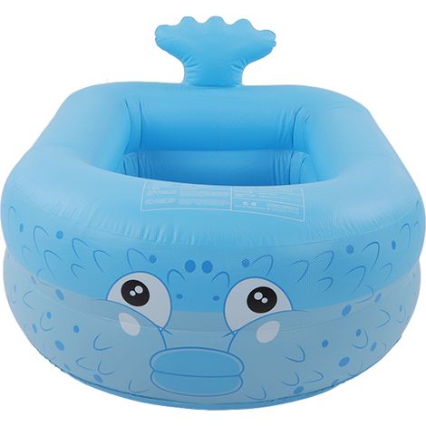 Piscine gonflable pour enfants, motif dessin animé, pour la maison ou le bain, bleue (1/5)
