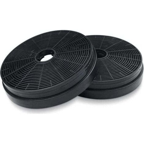 2 filtres pour hotte aspirante, Ø 175 mm, filtre à charbon actif, hotte aspirante de cuisine, filtre de recirculation, filtre de rechange, filtre de recirculation pour Respekta Miz0031, Klarstein, Pkm