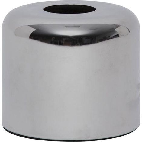 Pied de lampe Star Trading E27 'Glans', métal, argent chromé, H 10 cm, Ø 12 cm