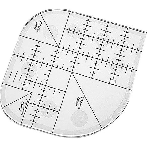 Règle d'angle incurvée pour courtepointe, patchwork de couture Modèles de couture à bords ronds, outils de patchwork pour fournitures de couture, maison, bureau