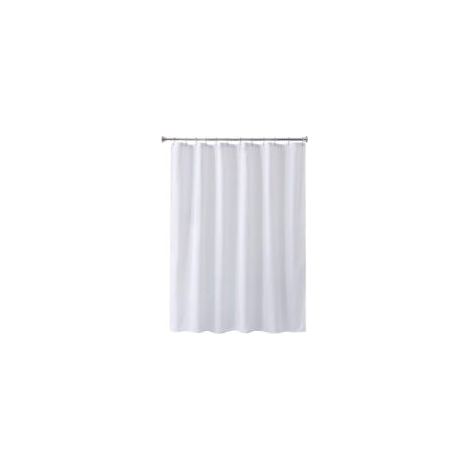 Cortina de ducha lisa, gruesa, impermeable y resistente al moho, de poliéster, impermeable, para baño, hotel o como separador de ambientes de color liso - Crezuo (1/4)
