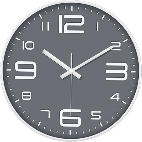 Horloge Murale Simple et Moderne 12 Pouces - Silencieuse, Élégante, Facile à Lire - Pour Toutes les Pièces