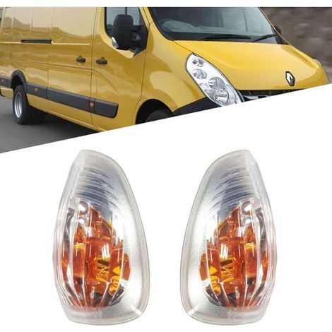 Außenspiegelblinker für Master 3, Baujahre 2010–2024, Blinkergläser – Orange (links + rechts), E-Prüfzeichen