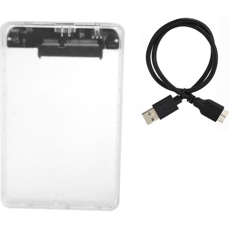 Boîtier externe USB 3.0 pour disque dur SATA 2,5 pouces HDD/SSD, étui de protection pour stockage de données (1/5)