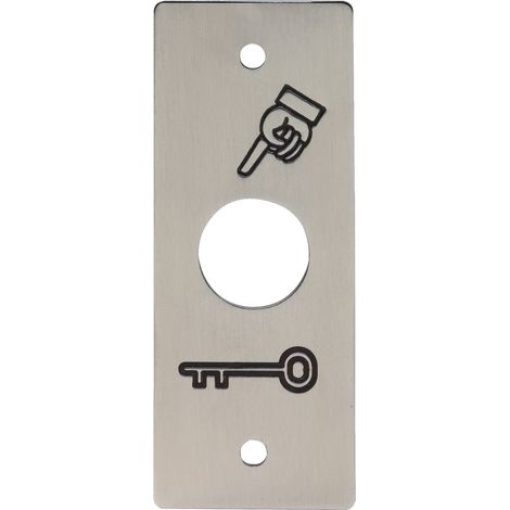 PLACA DE ACERO INOXIDABLE GRABADA SÍMBOLO DE LLAVE DIÁMETRO 19MM - SEWOSY - PBP193 (1/3)