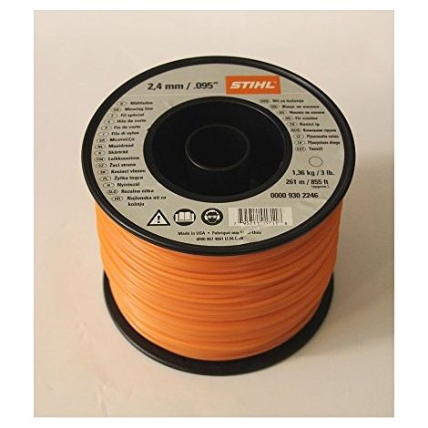 Fil de coupe rond et silencieux STIHL débrousailleuse 00009302535 - 2,4 mm - 253 m