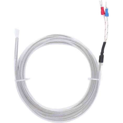 Sonda termopar BERM tipo K, impermeable y resistente a la corrosión, de 2 m de longitud, para mediciones precisas de temperatura en entornos exigentes.