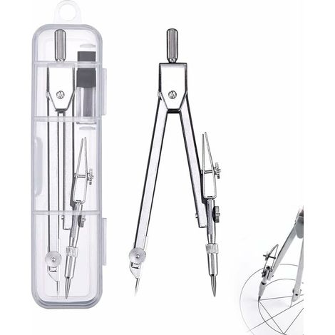 1 PCS compas college compas professionnel compas lycee compas a vis compas enfant crayon dessin professionnel compas avec rallonge compas architecte compas a vis (1/5)