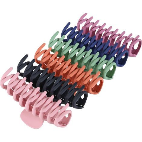 Set mit 6 Haarspangen für Damen, starke, matte Haarspangen für dickes Haar, trendige Haaraccessoires für Mädchen, große Haarspangen für Frauen mit dickem Haar (6 (1/5)