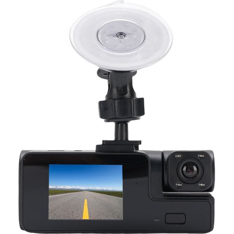 Caméra Embarquée 3 Canaux, Enregistreur de Conduite Automobile Grand Angle 1080p HD 170° avec écran LCD 2 Pouces, Caméra Avant, Arrière et Intérieure avec Image de Recul, (1/5)