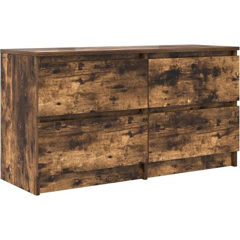 Porta TV con ampio spazio portaoggetti 100 x 35 x 54 cm in legno multistrato rovere fumo 020051747