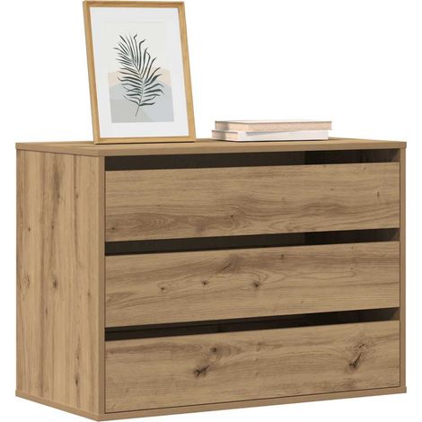 vidaXL Corner Chest of Drawers Artisian Oak 80x41x58 cm Engineered Wood