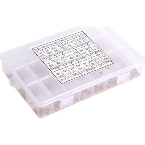 Kit d'accessoires de 480 condensateurs monolithiques en céramique (24 condensateurs, 10 pF à 10 µF) pour ordinateur (1/5)