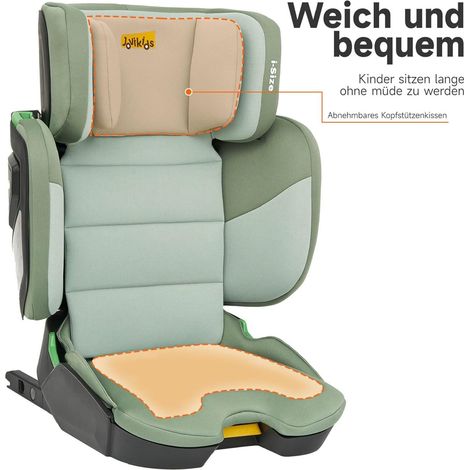 Siège auto enfant pliable 53x35x78 cm en tissu vert, gain de place pour voyage FLORAGRACE (1/5)