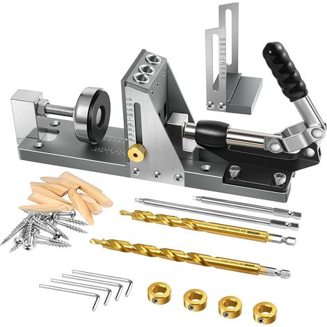 Positionneur de trous inclinés pour le travail du bois, positionneur, appareil de perçage de trous inclinés.Pocket Hole Jig，DIY（2） (1/5)
