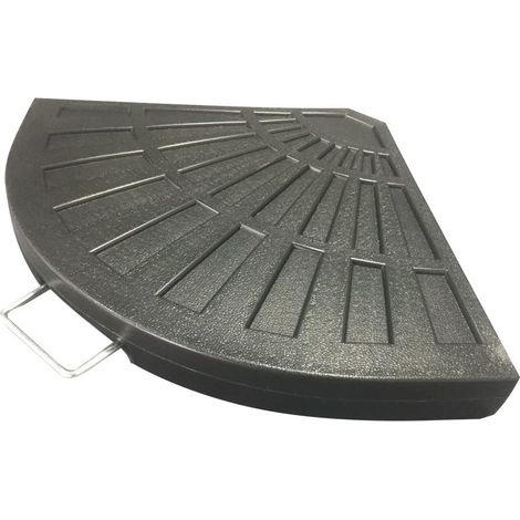 TRADE SHOP - Supporto Base Per Ombrellone Peso Piede D'appoggio Con Maniglia Metallo Nero 020701 - (1/5)
