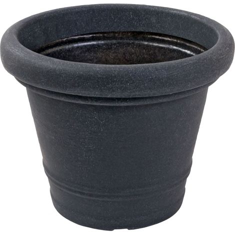 Blumenkübel SIENA anthrazit Blumentopf Pflanzgefäß Pflanzentopf Blumengefäß  TOP - Glatt