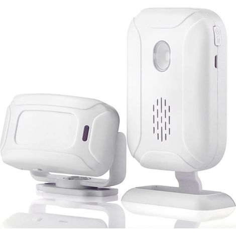 Applicable Sensor de mouvement sonnerie pour l'entrée d'entreprise, Moniteur de Buzzer de bienvenue de magasin, Kit de sonnerie de porte extérieure: Détecteur de capteur de mouvement infrarouge pour r (1/5)