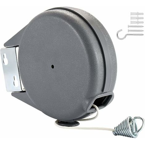 Corde À Linge Rétractable - 15 M - Capacité 15 Kg - Pour Intérieur Et Extérieur - 1 Pièce (1/5)