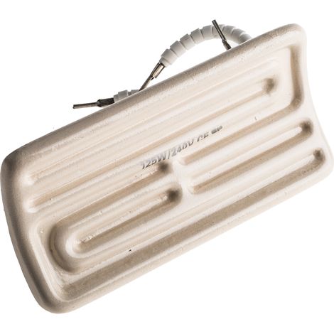 Élément de chauffage en céramique RS PRO, 122mm, 125 W, 230 V c.a. ( Prix pour 1 ) (1/2)