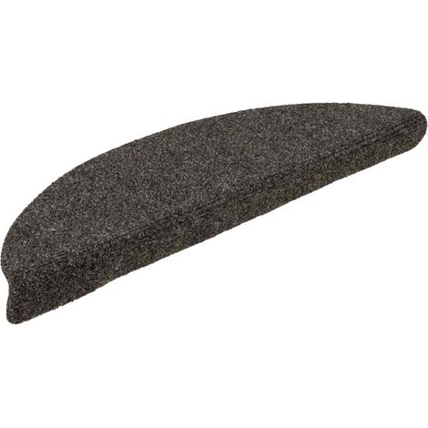 Tapis d'escalier autocollants 5 pièces 56 x 17 x 3 cm Anthracite Demi-rond vidaXL