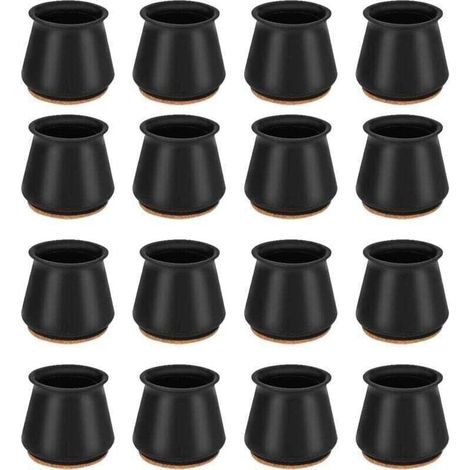 Protector de silla ERQVHQV, XU, 16 fundas de silicona para patas de silla, tapas para patas, protectores y topes para patas de oficina de 25-30 mm --Crezuo