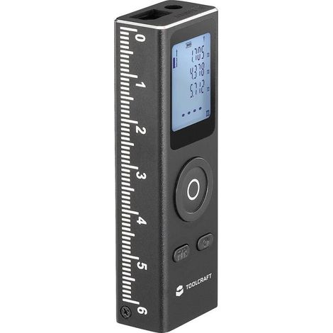 [GEBRAUCHT] B-Ware TOOLCRAFT Entfernungsmesser Distanzmesser Laser mini USB-C Aufmaß Messgerät (1/2)