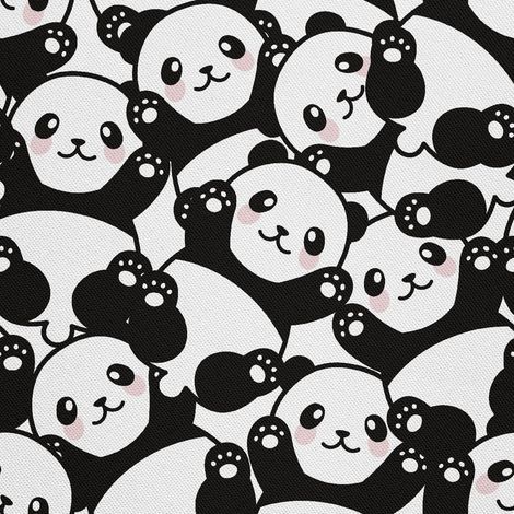 Dekorativer Outdoor-Stoff Oxford - Motiv Panda I DX476 (1/5)