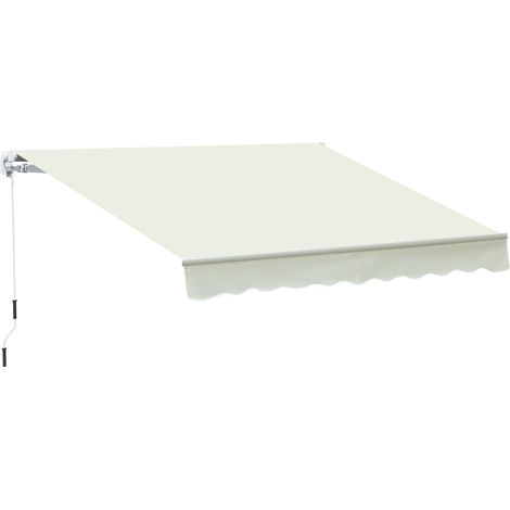 Tenda da Sole Avvolgibile a Parete 295x245 cm in Alluminio e Poliestere Bianco
