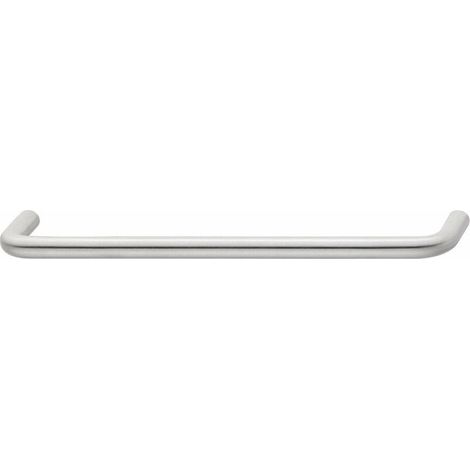 Poignée de meuble design, distance entre les trous 192 mm, pour cuisine, salle de bain, étagère, alliage d'aluminium, argent, 2 pièces (1/5)