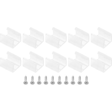 Clips de Fixation pour Ruban LED 100Pcs Translucide pour 8mm-10mm (1/5)