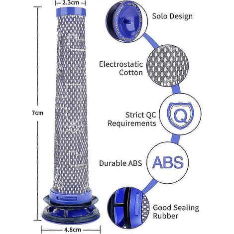 Lot de 4 filtres compatibles avec les aspirateurs Dyson V6, de remplacement pour les modèles Dyson V7, V8 et V6 (référence 0618).