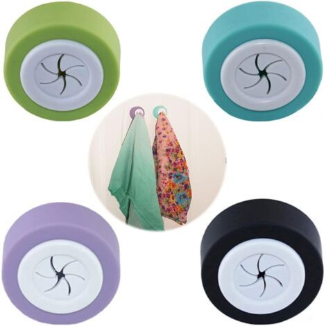 4 Pièces Sans Perçage Porte-Torchons Pince Porte Torchons Autocollante Sans Perçage Attache Torchon Cuisine Adhésif Crochet Salle de Bain Porte, Porte-torchon Pour Salle de Bain, Cuisine et Ma (1/5)