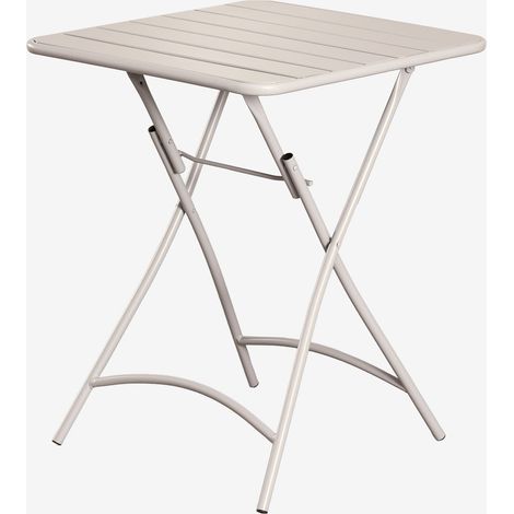 SKLUM Quadratischer Klapptisch 60x60 cm aus Stahl Janti Beige Tapioca                                  