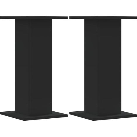 Portavasi per fiori set da 2 30 x 30 x 60 cm in legno ingegnerizzato nero 020045278