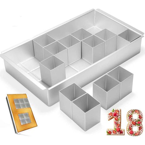 Moule À Gateau Chiffres, Chiffres Et Lettres, Grand Moule À Gateau Rectangulaire, Moule De Cuisson En Aluminium, Moule À Gateau Numéroté Réglable Antiadhésif Pour Ensemble De Moules De Cuisson Bricola (1/5)