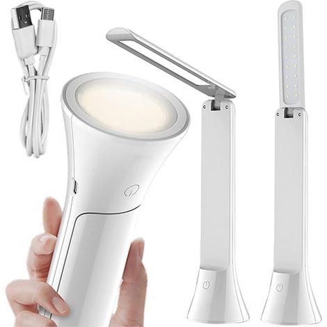 Lampada da scrivania a LED 2 in 1 Alogy, lampada touch wireless, 3 modalità, luce regolabile, bianca (1/5)