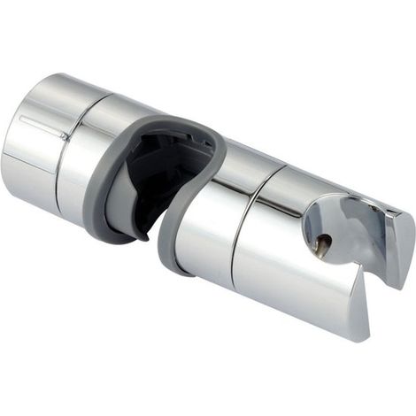 Abrazadera de repuesto para cabezal de ducha de mano de ABS ajustable de 2 piezas, 19-25 mm, cromada
