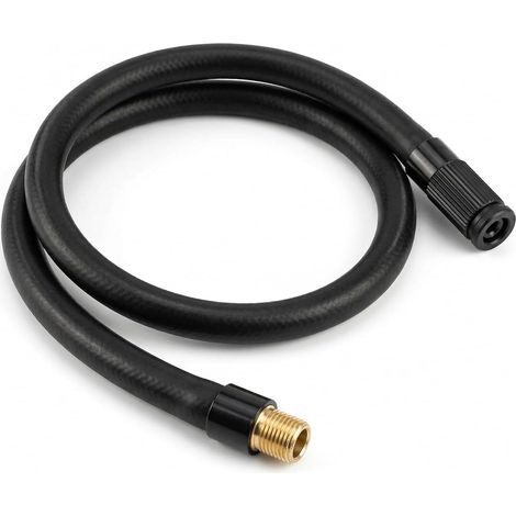 50cm Tuyau de Rallonge Pompe à air Portable, Compatible avec Pump, Tuyau de Remplacement, Tube de Rallonge, Rallonge de en Caoutchouc avec Vanne Rotative, pour Gonfleur de Pneus (1/5)