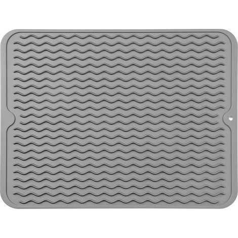Tapis De Sechage En Silicone - 40 X 30 Cm - Résistant À La Chaleur Jusqu'à 230 °C - Pour Evier Comptoir Réfrigérateur Tiroir - 1 Pièce (1/5)