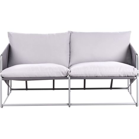 Garden Sofa 2 Seater PONTE Metal Grey