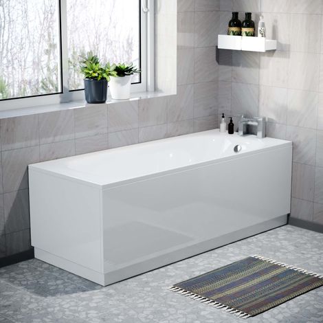 Modern 1700 x 700 mm White Front End Bath Panel Durable PVC + Plinth Gorge (1/5)